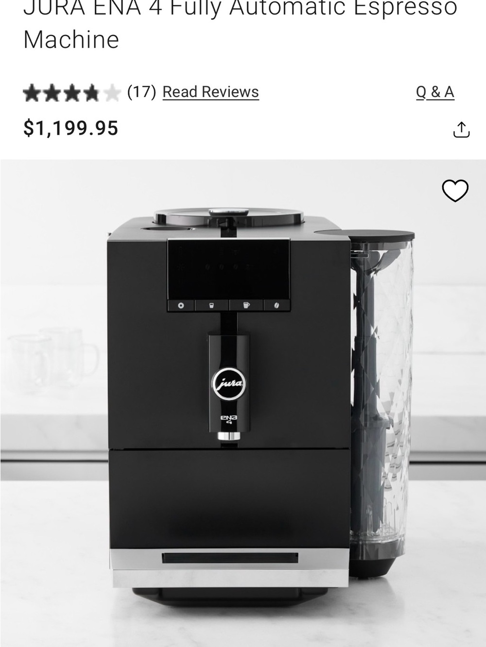 ENA 4 Fully Automatic Espresso Machine - Black